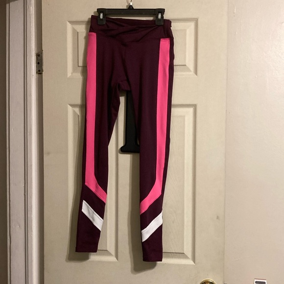 NWOT Pink Seamless High Waist 7/8 Workout Tight - Maroon/Pink - Picture 3 of 9
